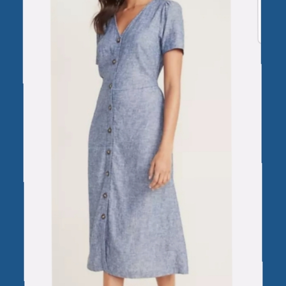 Linen blend dress